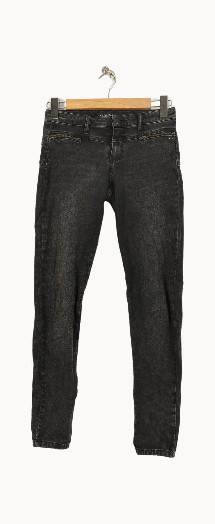 Jean Skinny Noir - Taille S/36 de la marque One Step | PARAD35504 - Vendu par Paradigme - Image 2