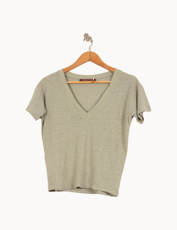 Tee-shirt Vert - Taille XS/34 de la marque Comptoir des Cotonniers | PARAD63772 - Vendu par Paradigme - Image 2