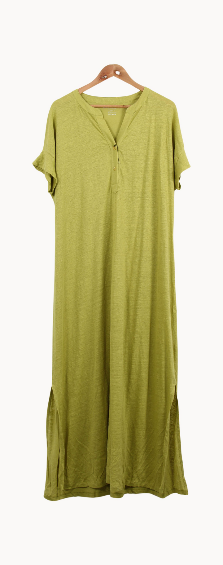 Robe longue verte/jaune - Taille M/38 de la marque Majestic Filatures | PARAD42532 - Vendu par Paradigme - Image 2