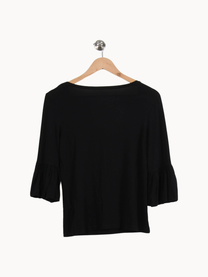 T-shirt noir - Taille L/40 de la marque Caroll | GLLM0028 - Vendu par Paradigme - Image 4