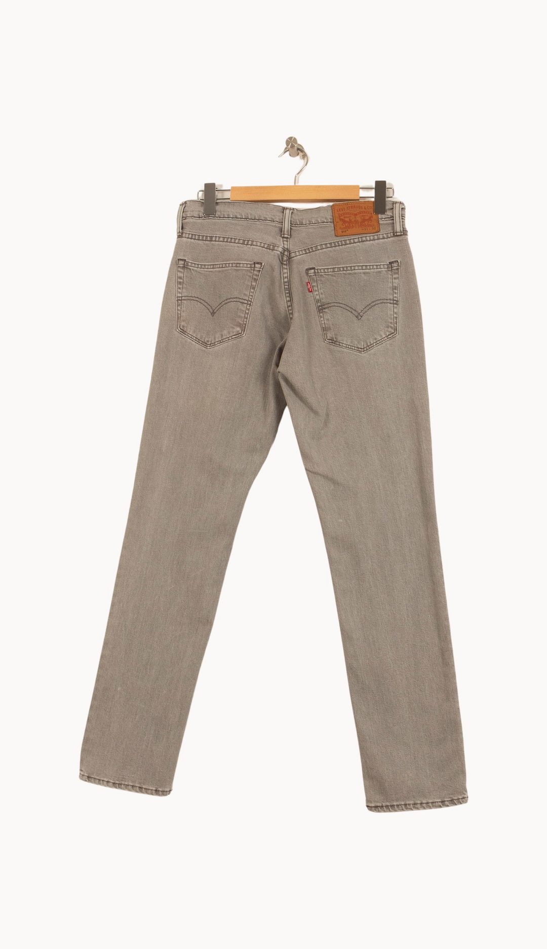 Jean Slim Gris - Taille L/40 de la marque Levi's | PARAD20763 - Vendu par Paradigme - Image 4