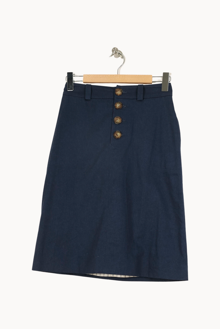 Jupe Boutonnée Bleu - Taille S/36 de la marque Ines de la Fressange Paris | PARAD67932 - Vendu par Paradigme - Image 2