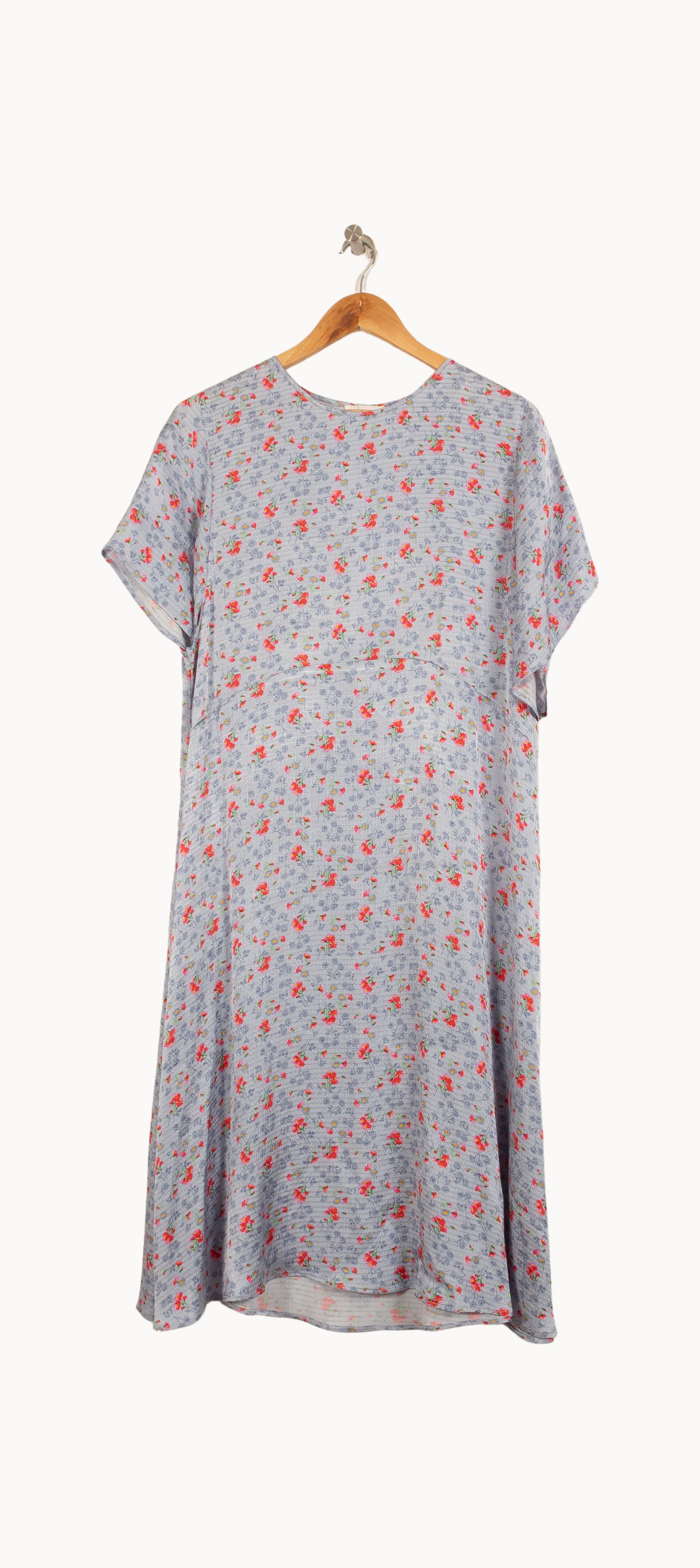 Robe Midi Bleue et Rouge - Taille S/36 de la marque American Vintage | PARAD66515 - Vendu par Paradigme - Image 2