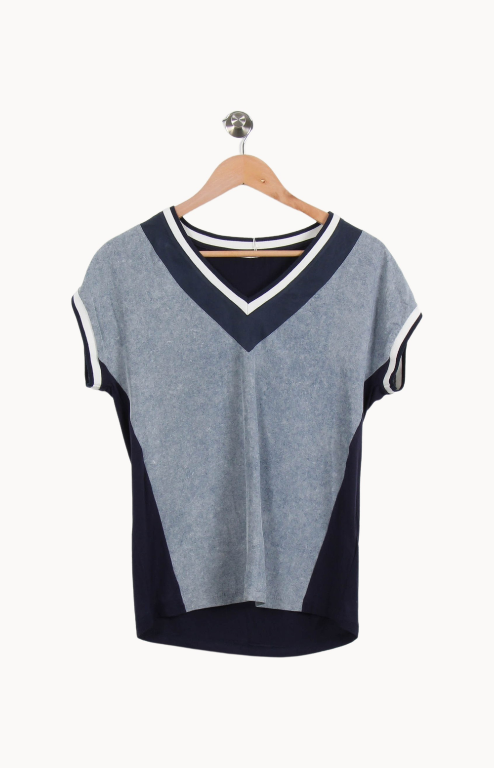 T-shirt Bleu et Blanc - Taille XS/34 de la marque IKKS | PARAD62616 - Vendu par Paradigme - Image 2