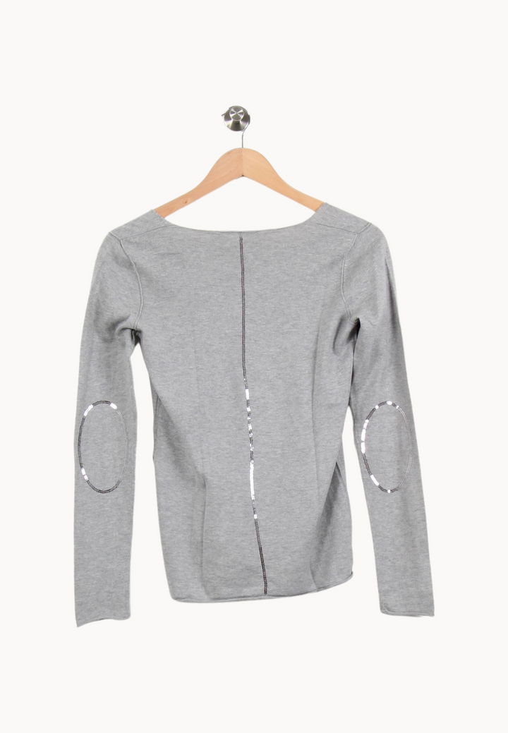 Pull Gris - Taille XS/34 de la marque Bérénice | PARAD67009 - Vendu par Paradigme - Image 4