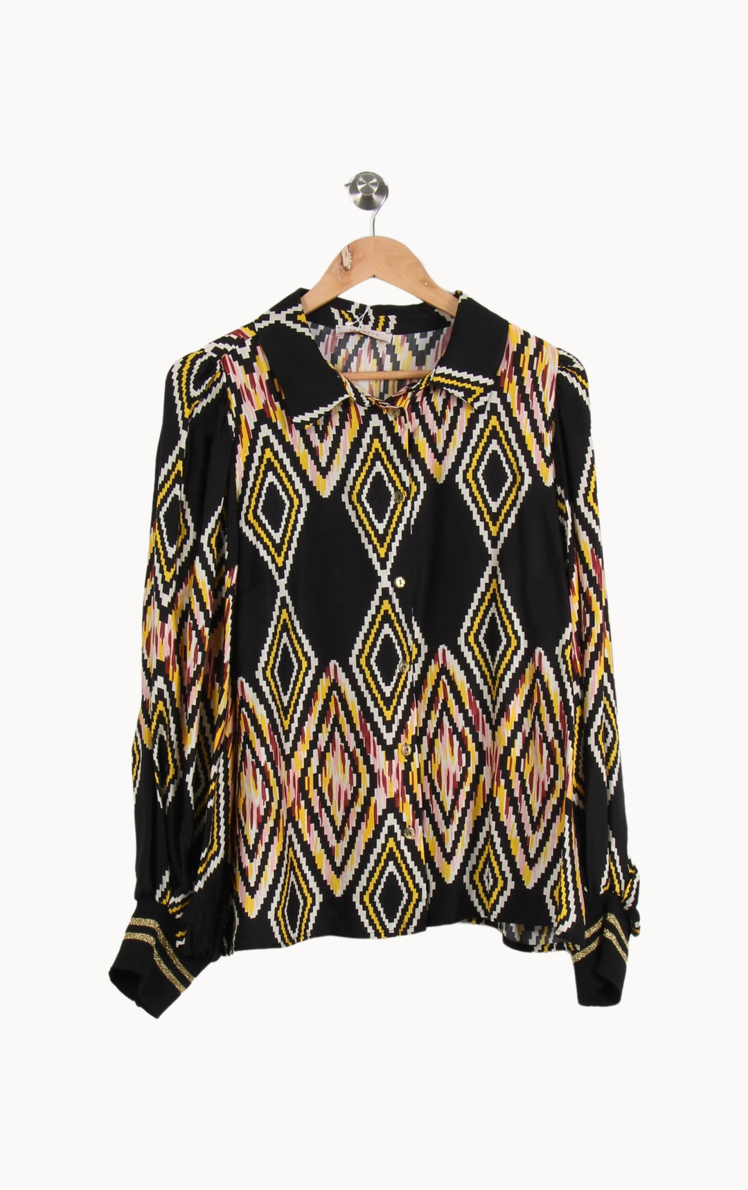 Chemise Noire et Jaune - Taille L/40 de la marque Imprevu | PARAD67135 - Vendu par Paradigme - Image 2