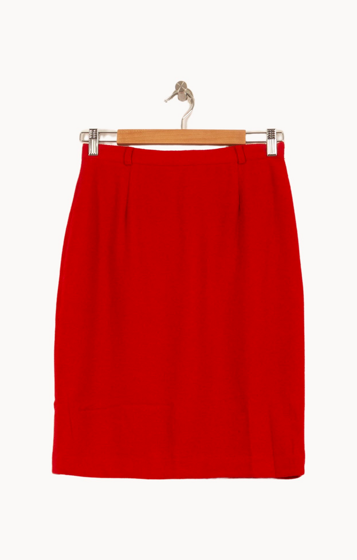 Jupe Droite Rouge - Taille L/40 de la marque Gerard Darel | PARAD65105 - Vendu par Paradigme - Image 2