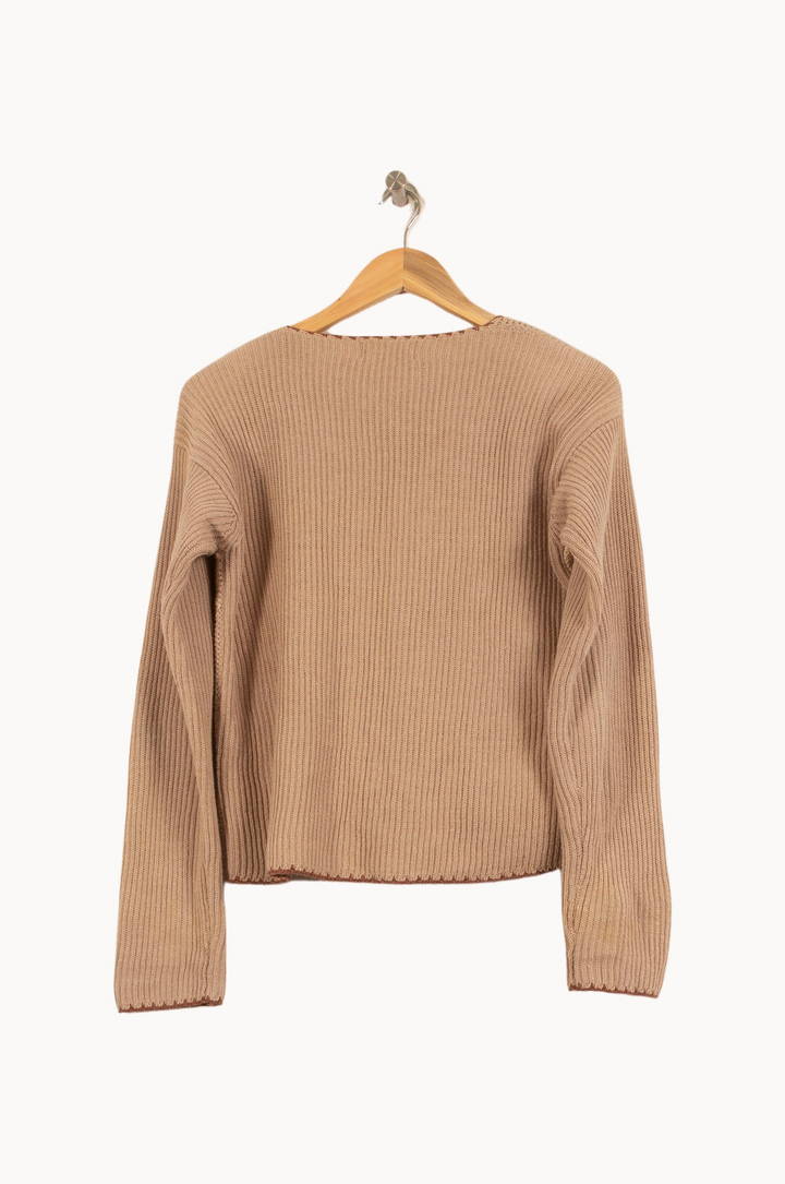 Cardigan Beige et Marron - Taille S/36 de la marque Derhy | PARAD50345 - Vendu par Paradigme - Image 4