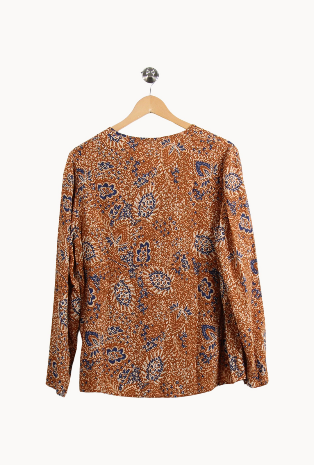 Blouse Marron et Bleue - Taille M/38 de la marque La Fée Maraboutée | PARAD64932 - Vendu par Paradigme - Image 4