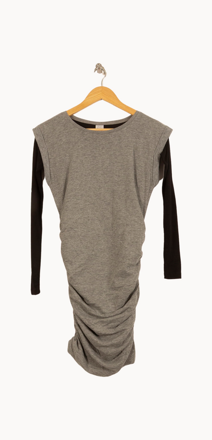 Robe Midi Grise et Noire - Taille XS/34 de la marque Karl Marc John | PARAD51483 - Vendu par Paradigme - Image 2