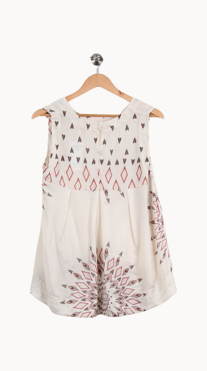 Blouse Beige et Rose - Taille XL/42 de la marque La Fée Maraboutée | PARAD62318 - Vendu par Paradigme - Image 4