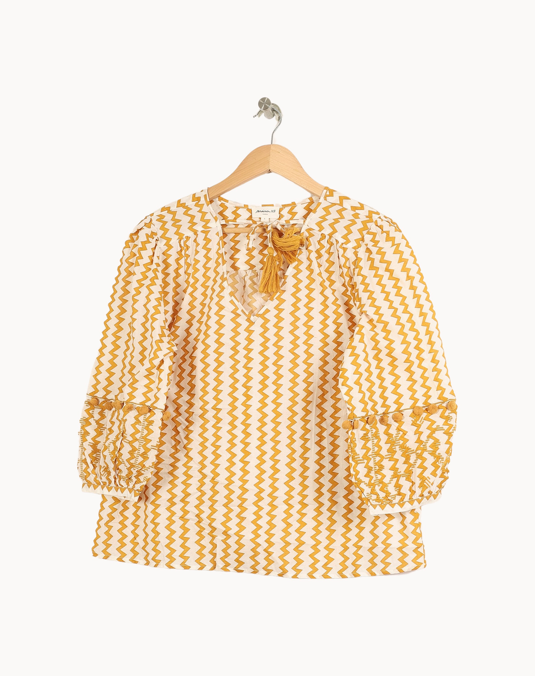 Blouse Orange et Blanche - Taille L/40 de la marque Maison 123 | PARAD50773 - Vendu par Paradigme - Image 2