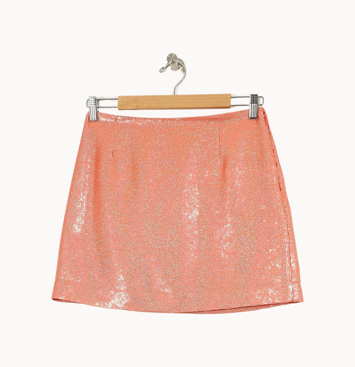 Jupe Courte Orange - Taille S/36 de la marque Ines de la Fressange Paris | PARAD69036 - Vendu par Paradigme - Image 2