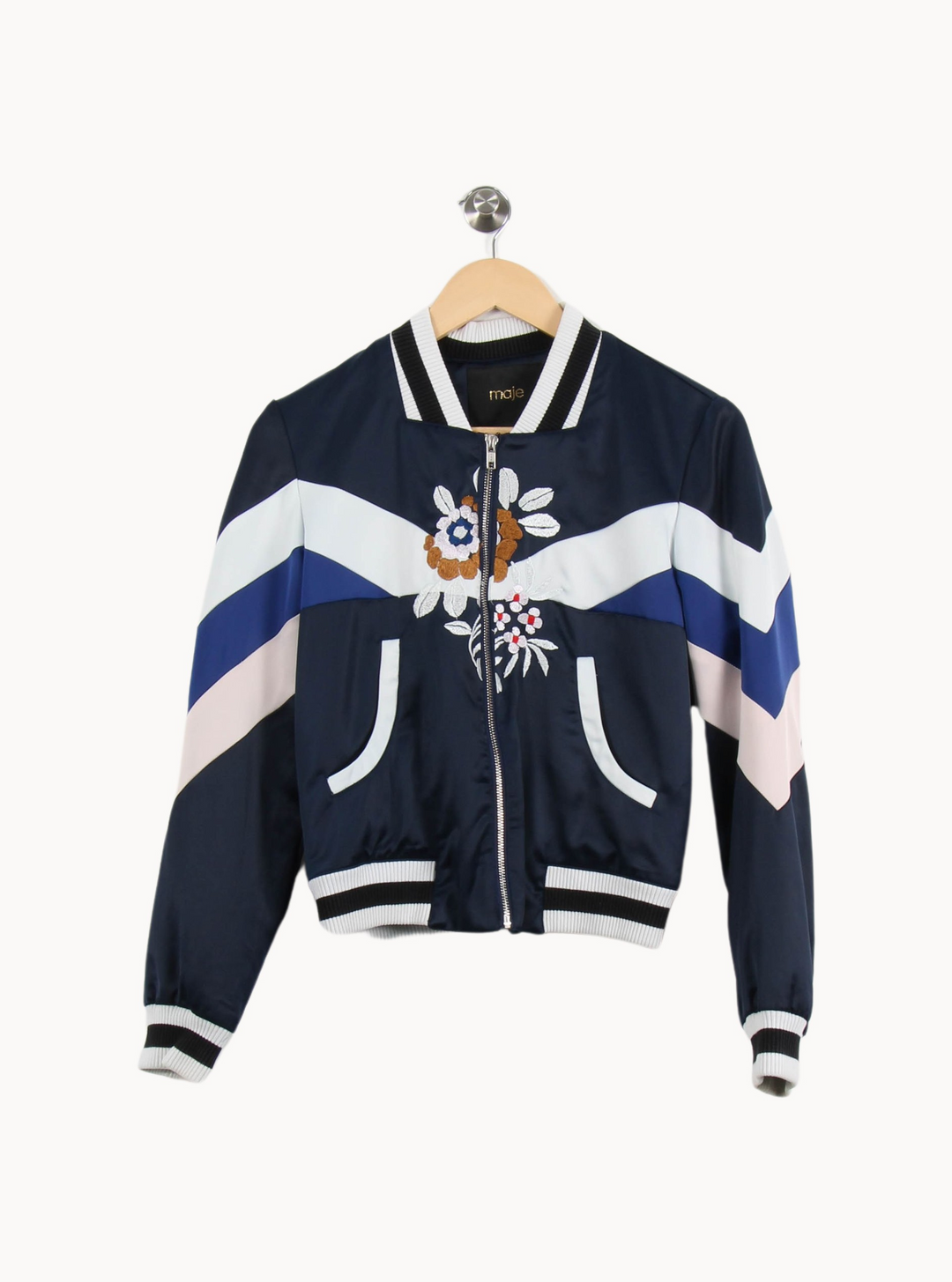 Blouson Bleu et Blanc - Taille S/36 de la marque Maje | PARAD52119 - Vendu par Paradigme - Image 2