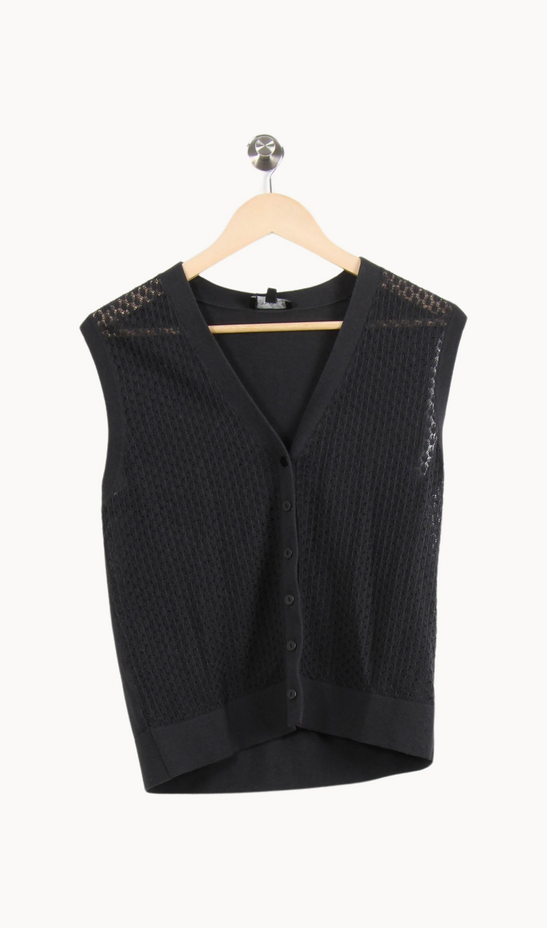 Gilet Noir - Taille L/40 de la marque Agnès b. | PARAD44941 - Vendu par Paradigme - Image 2