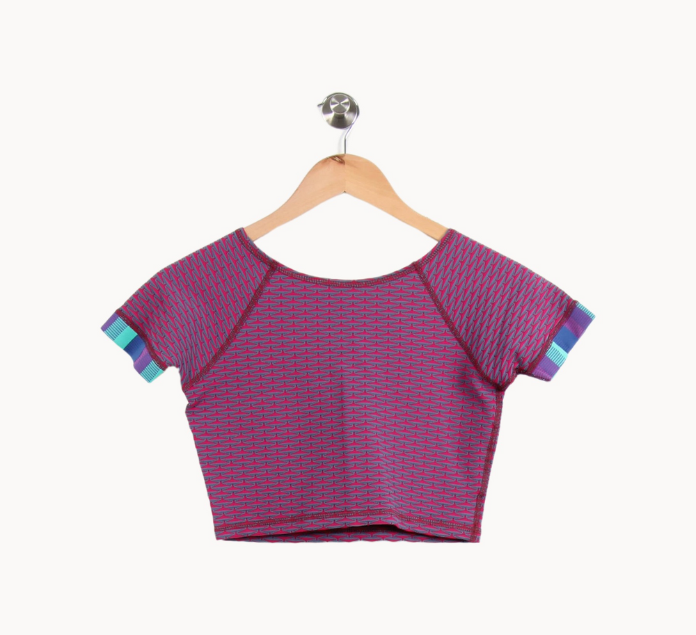 Crop top Bordeaux et Bleu - Taille M/38 de la marque Heimstone | PARAD64888 - Vendu par Paradigme - Image 2