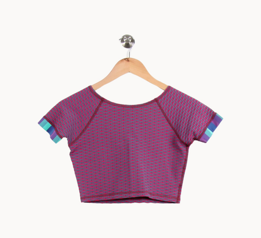 Crop top Bordeaux et Bleu - Taille M/38 de la marque Heimstone | PARAD64888 - Vendu par Paradigme - Image 2