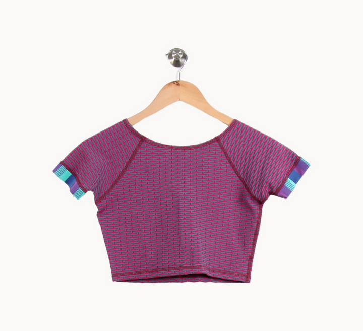 Crop top Bordeaux et Bleu - Taille M/38 de la marque Heimstone | PARAD64888 - Vendu par Paradigme - Image 2