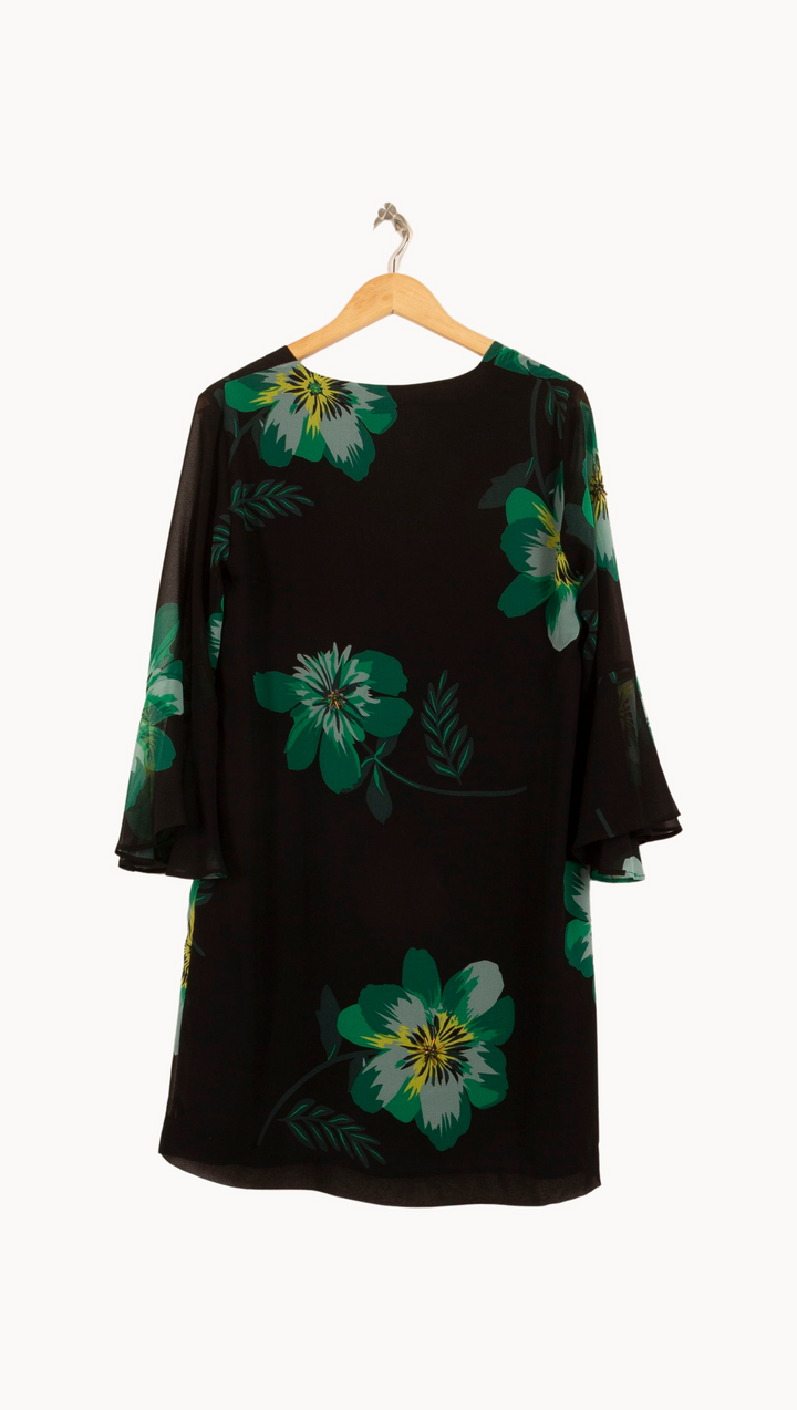 Robe Fleurie Noire et Verte - Taille M/38 de la marque Maison 123 | PARAD65063 - Vendu par Paradigme - Image 4