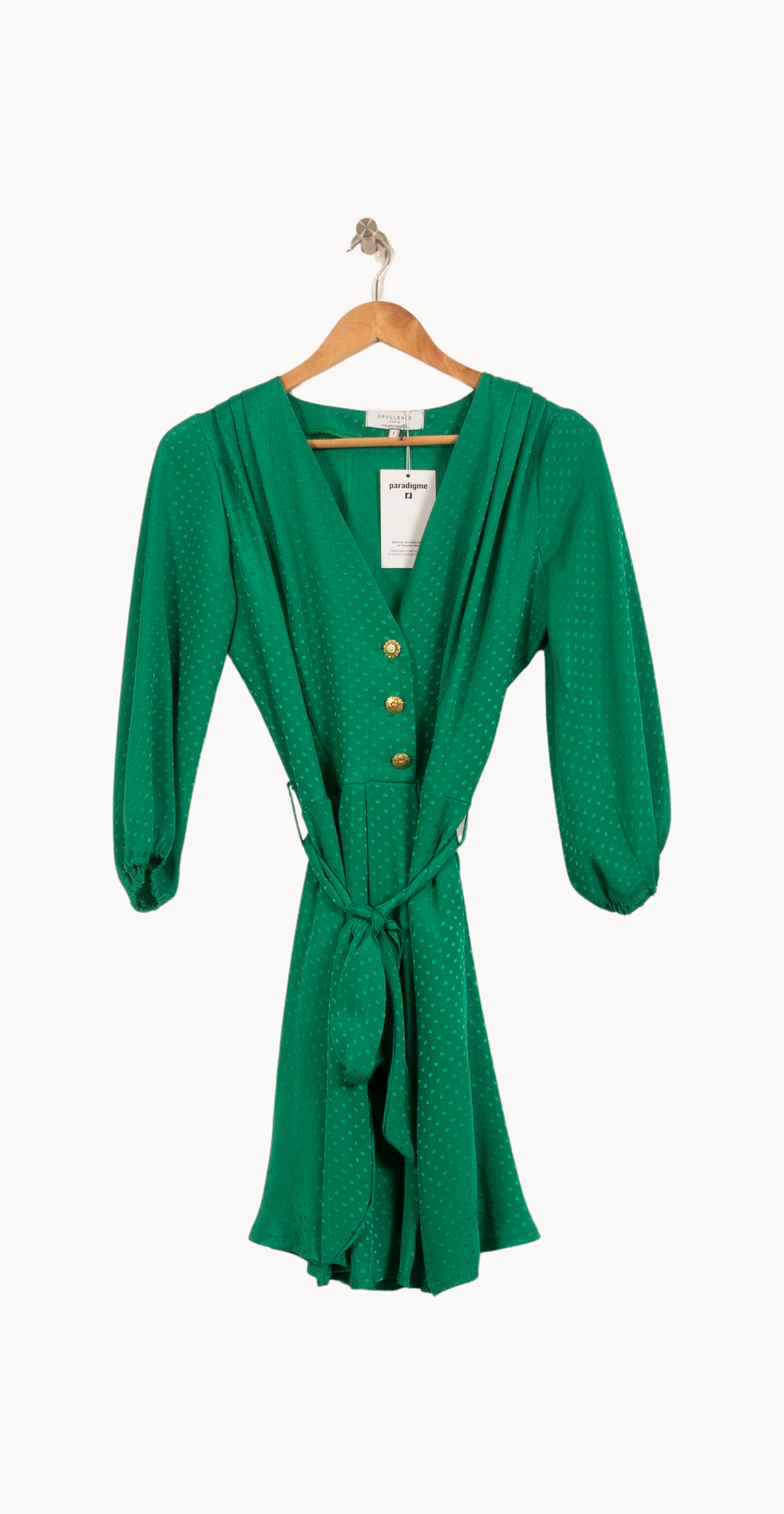Robe Portefeuille Verte - Taille S/36 de la marque Opullence | PARAD64170 - Vendu par Paradigme - Image 2