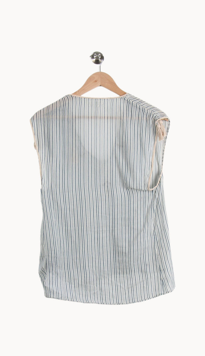 Blouse Rayée Bleu et Blanc - Taille XS/34 de la marque Isabel Marant étoile | PARAD65234 - Vendu par Paradigme - Image 4