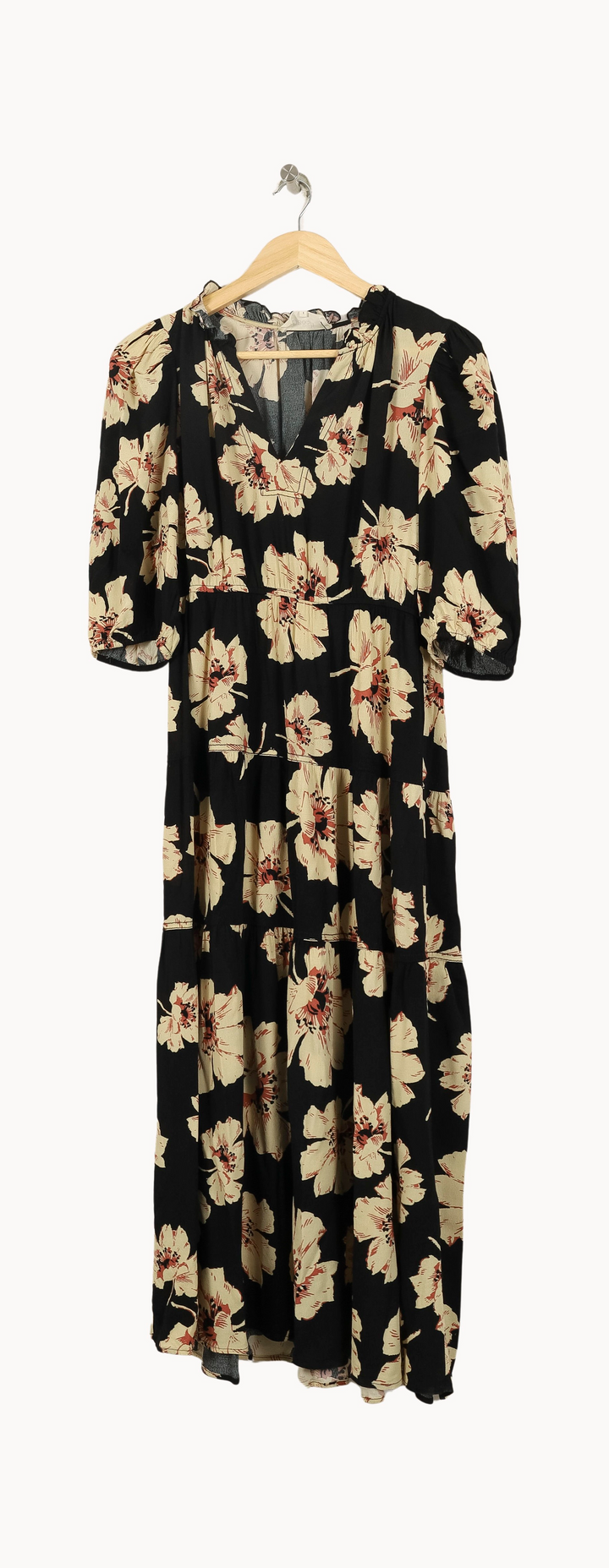 Robe Longue Noire et Beige - Taille S/36 de la marque ba&sh | PARAD52116 - Vendu par Paradigme - Image 2