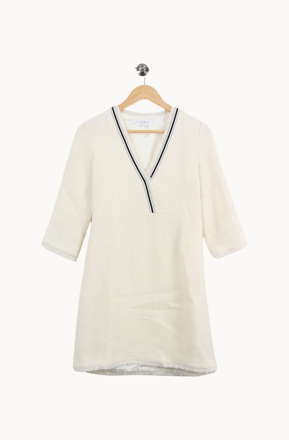 Robe Courte Blanche - Taille S/36 de la marque Claudie Pierlot | PARAD67336 - Vendu par Paradigme - Image 2