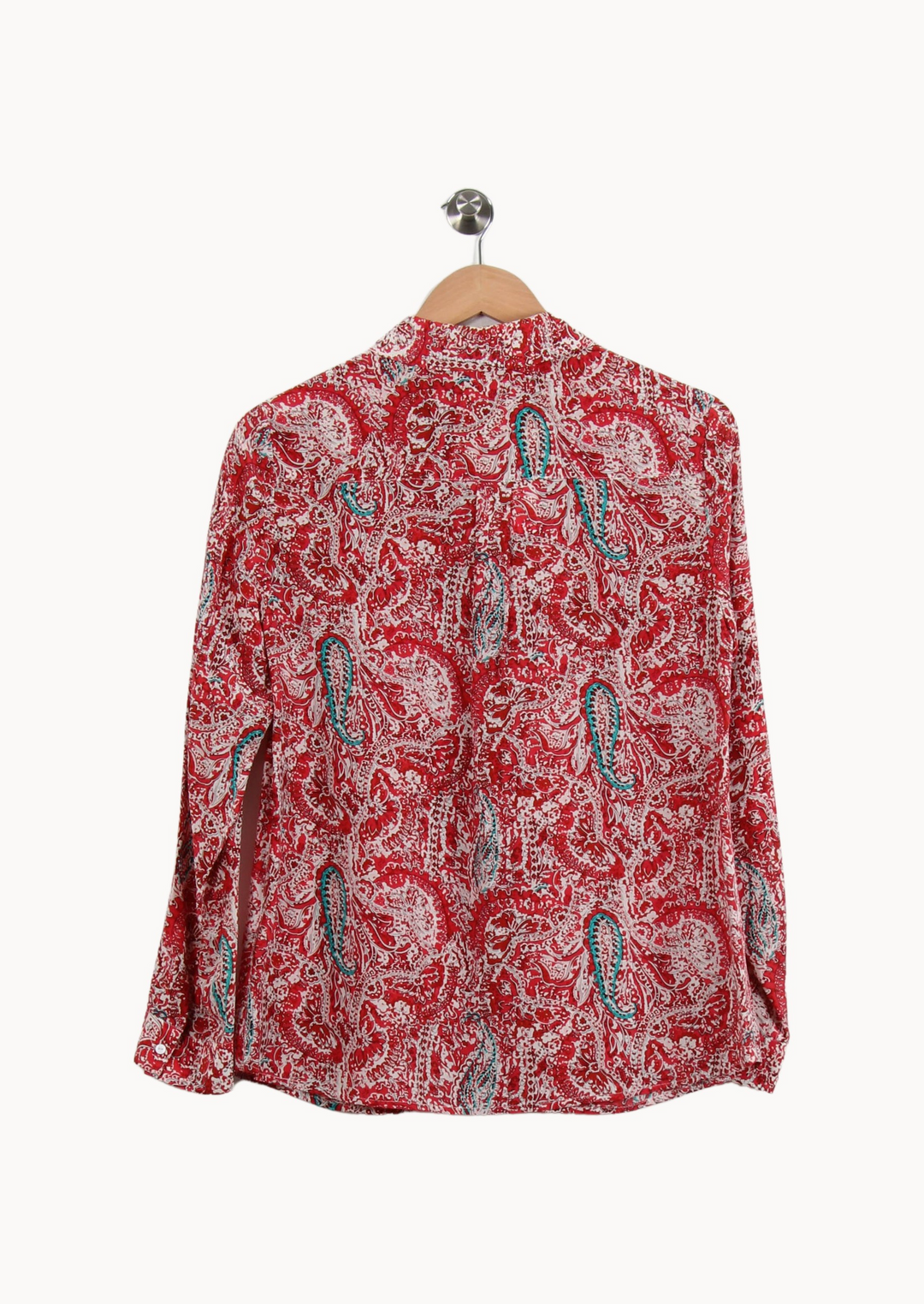 Chemise Rouge et Blanche - Taille S/36 de la marque Caroll | PARAD67288 - Vendu par Paradigme - Image 4