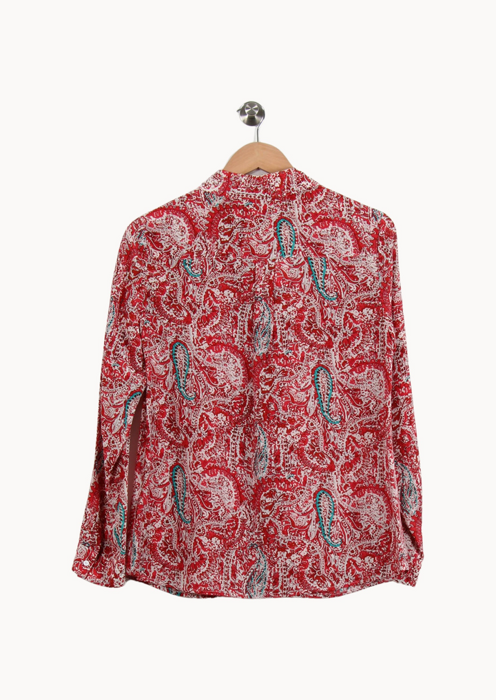 Chemise Rouge et Blanche - Taille S/36 de la marque Caroll | PARAD67288 - Vendu par Paradigme - Image 4