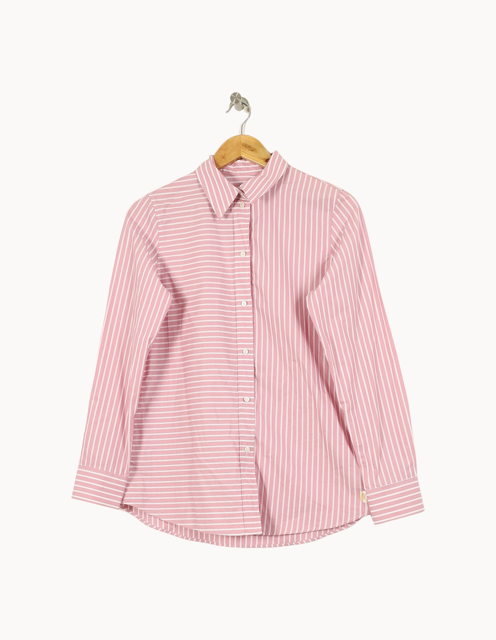 Chemise Rayée Rose et Blanche - Taille S/36 de la marque Ines de la Fressange Paris | PARAD67899 - Vendu par Paradigme - Image 2
