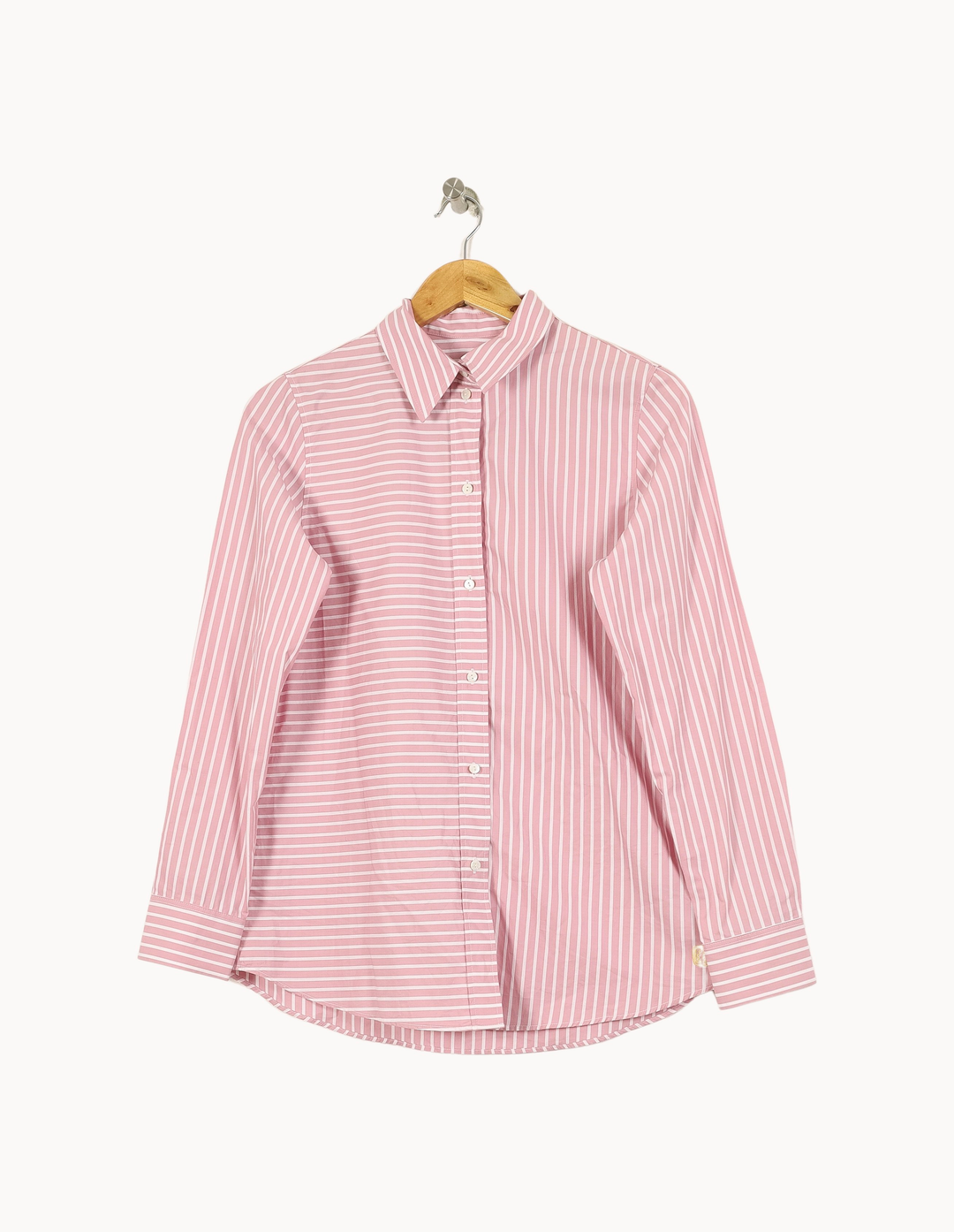 Chemise Rayée Rose et Blanche - Taille S/36 de la marque Ines de la Fressange Paris | PARAD67899 - Vendu par Paradigme - Image 2
