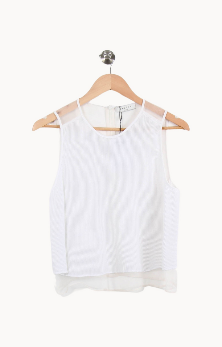 Débardeur Blanc - Taille S/36 de la marque Sandro | PARAD55545 - Vendu par Paradigme - Image 2