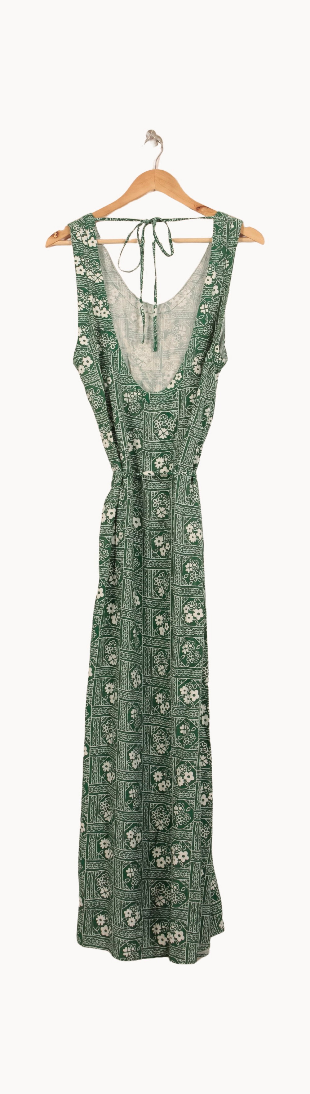 Robe Longue Verte et Blanche - Taille M/38 de la marque American Vintage | PARAD66531 - Vendu par Paradigme - Image 4