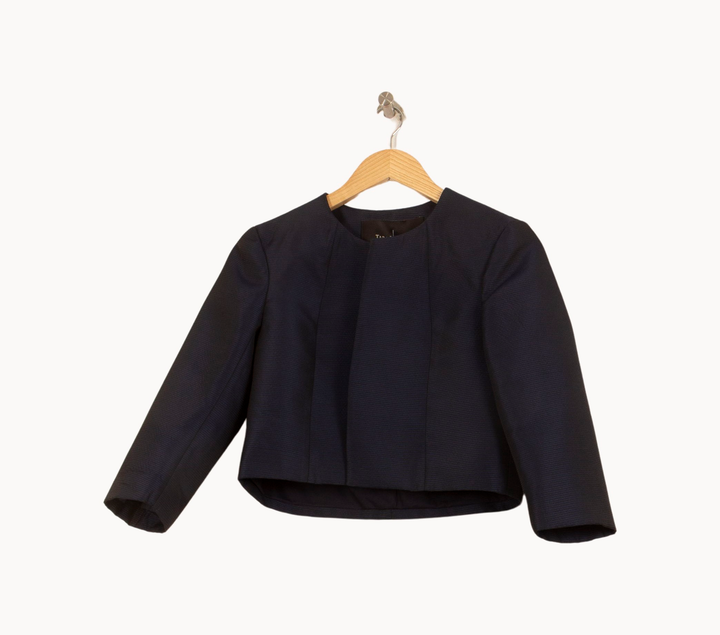 Veste courte bleue - Taille M/38 de la marque Tara Jarmon | PARAD48422 - Vendu par Paradigme - Image 2