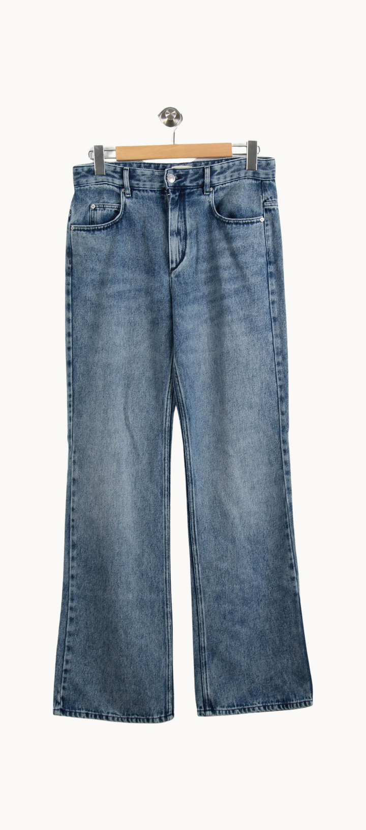 Jean Large Bleu - Taille L/40 de la marque Isabel Marant | PARAD66613 - Vendu par Paradigme - Image 2
