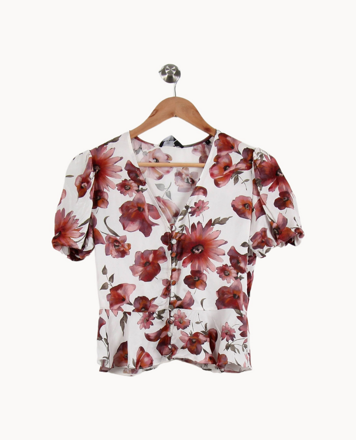 Blouse Blanche et Rouge - Taille S/36 de la marque The Kooples | PARAD67093 - Vendu par Paradigme - Image 2
