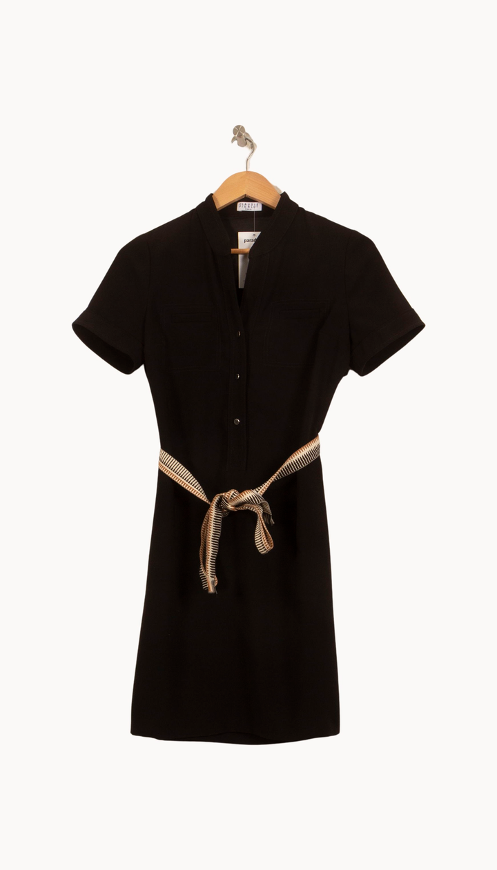 Robe Chemise Noire - Taille S/36 de la marque Claudie Pierlot | PARAD45998 - Vendu par Paradigme - Image 2