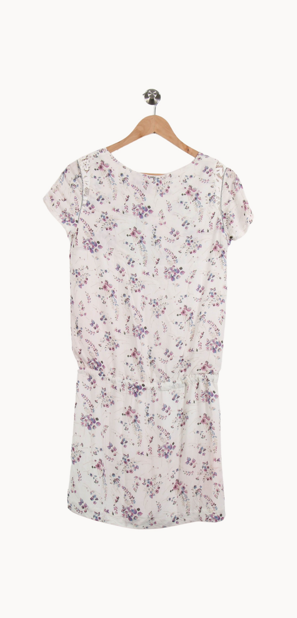 Robe Fleurie Blanche et Violette - Taille S/36 de la marque IKKS | PARAD66919 - Vendu par Paradigme - Image 4