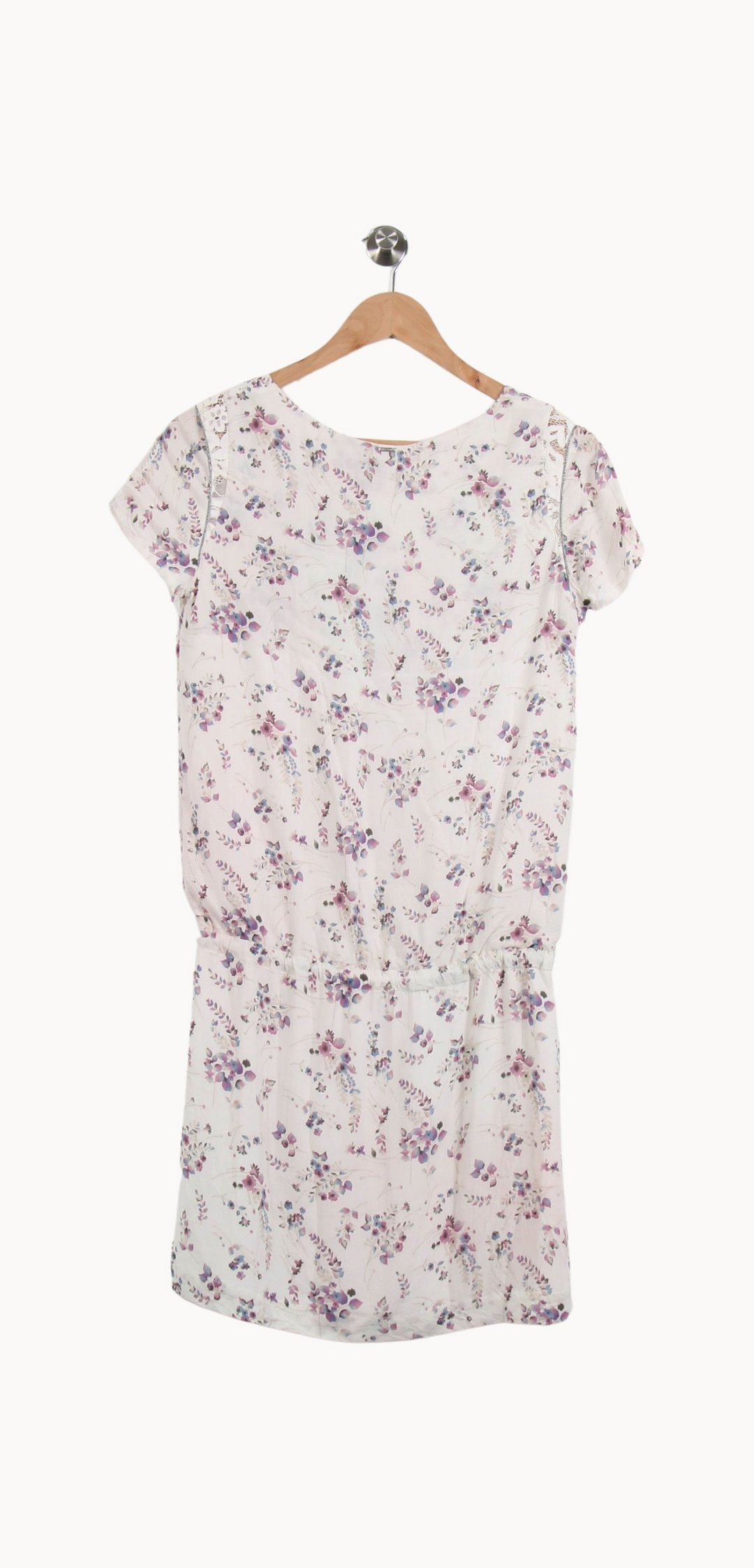 Robe Fleurie Blanche et Violette - Taille S/36 de la marque IKKS | PARAD66919 - Vendu par Paradigme - Image 4