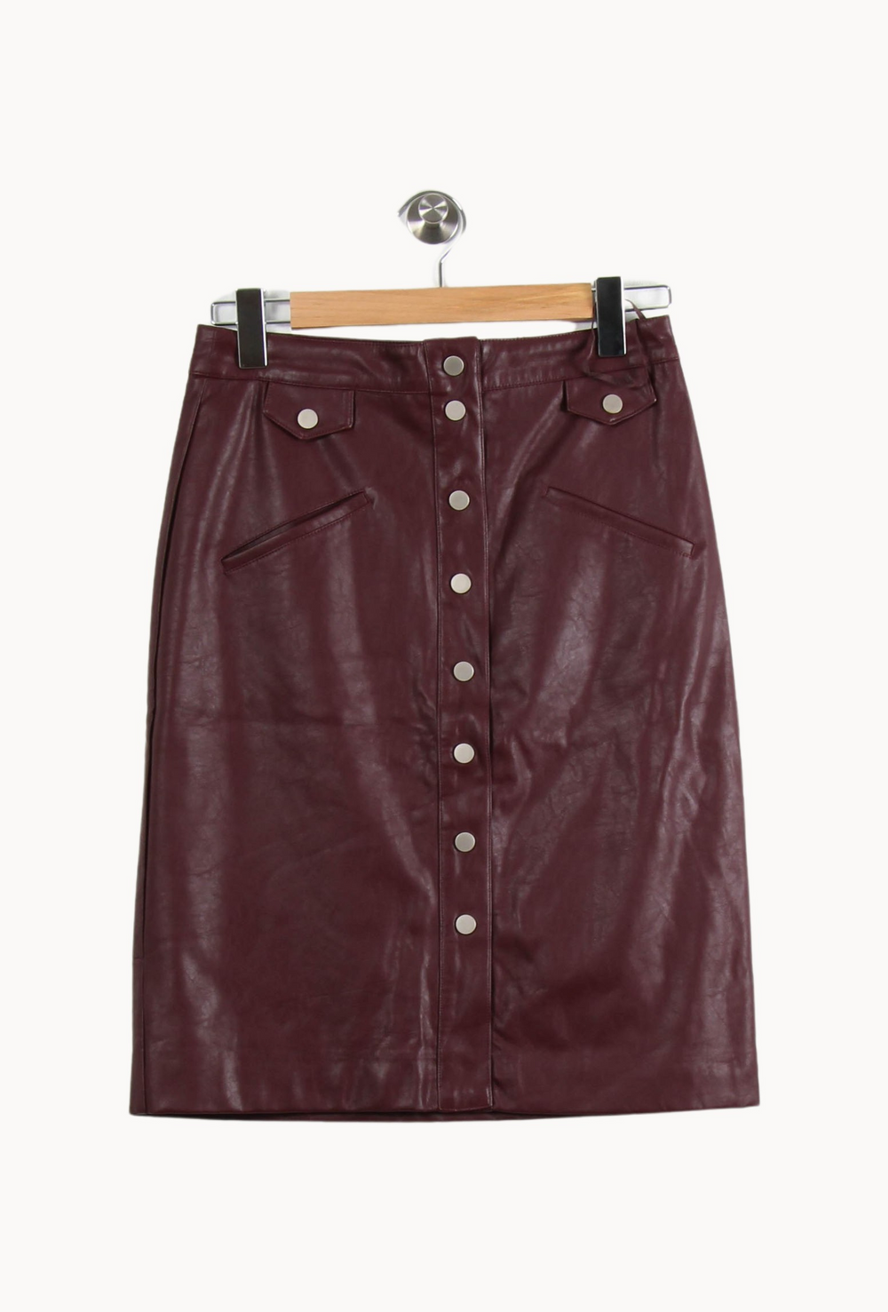 Jupe Boutonnée Bordeaux - Taille M/38 de la marque Suncoo | PARAD44837 - Vendu par Paradigme - Image 2