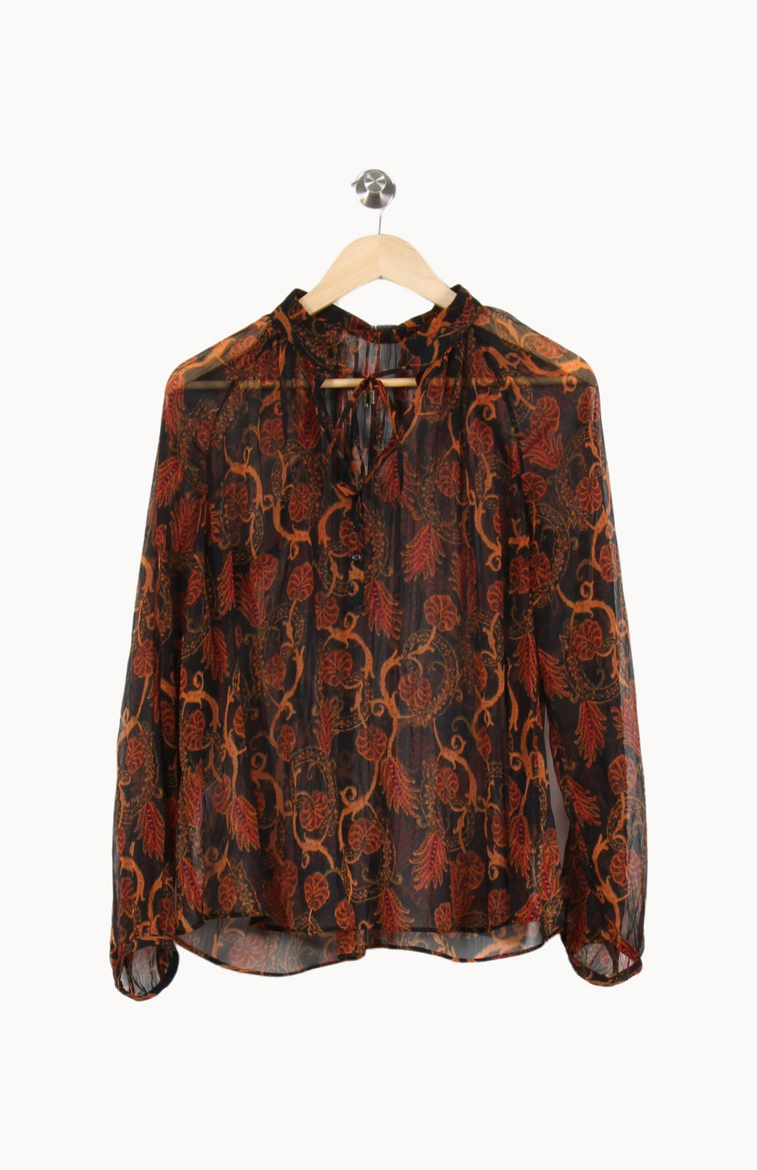 Blouse Marron et Noire - Taille XS/34 de la marque IKKS | PARAD67037 - Vendu par Paradigme - Image 2