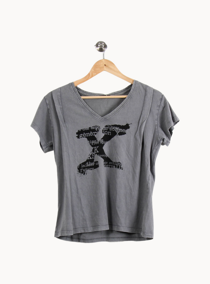 Tee-shirt Gris - Taille S/36 de la marque IKKS | PARAD66546 - Vendu par Paradigme - Image 2