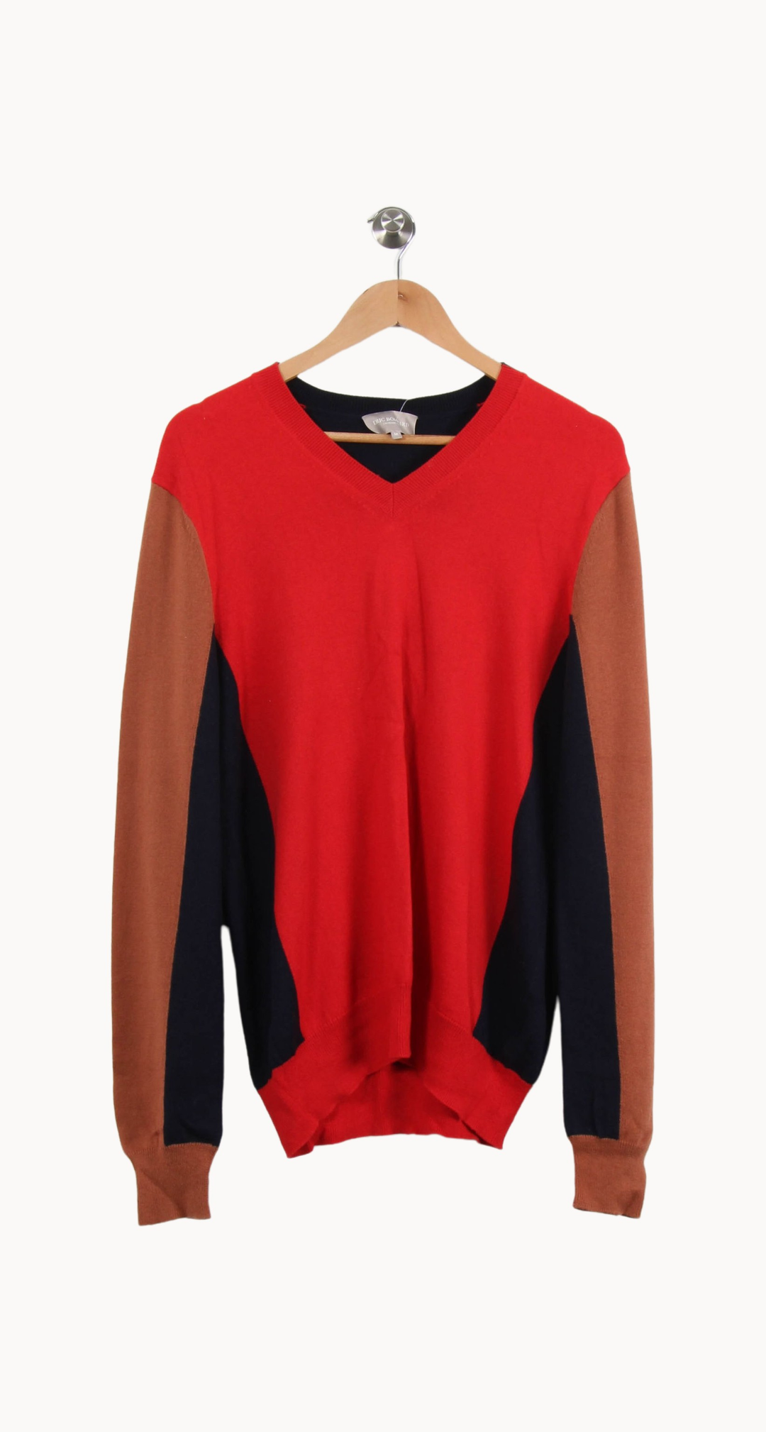 Pull Rouge Bleu et Marron - Taille M/38 de la marque Eric Bompard | PARAD64346 - Vendu par Paradigme - Image 2