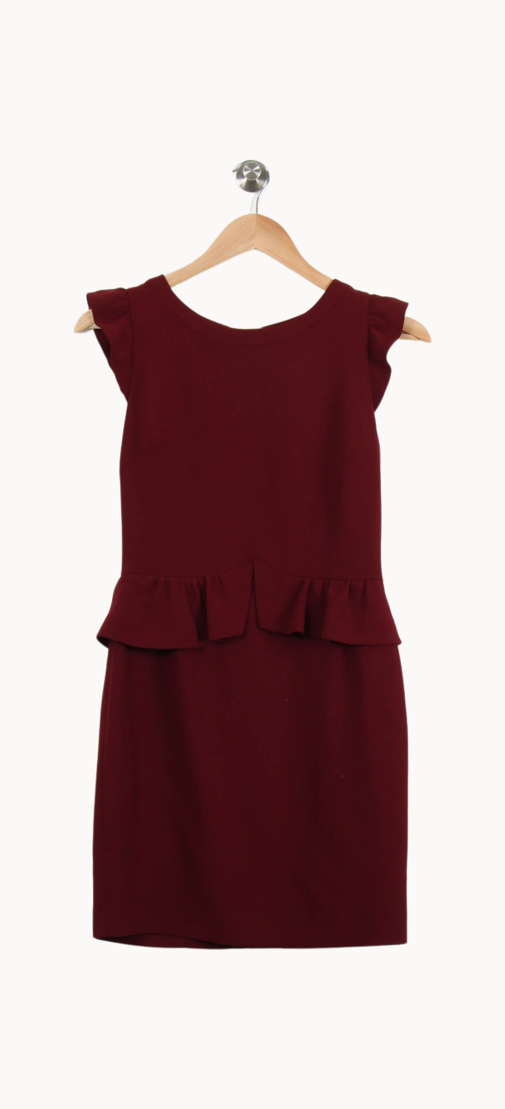 Robe Volantée Bordeaux - Taille S/36 de la marque Sandro | PARAD51298 - Vendu par Paradigme - Image 2