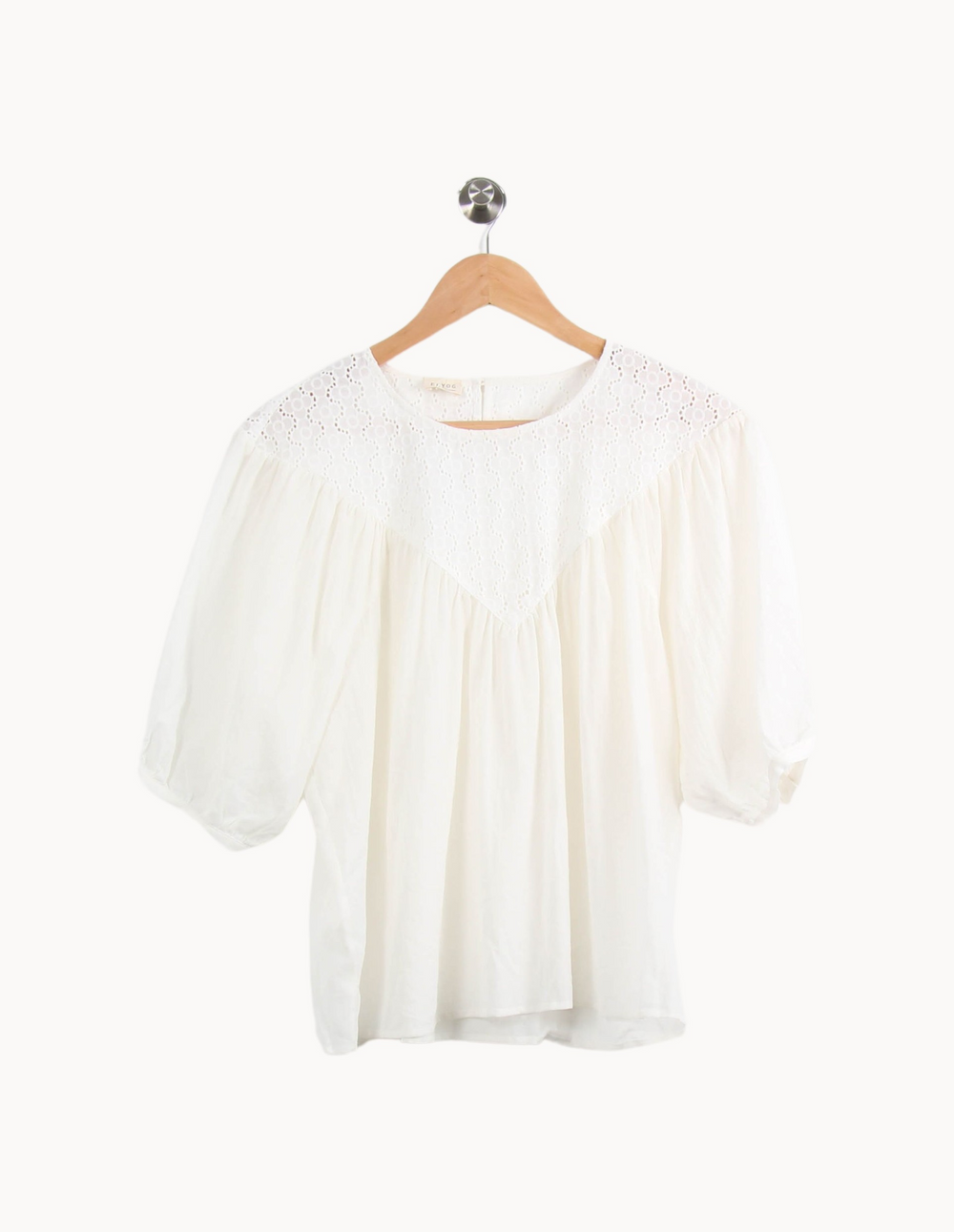 Blouse Brodée Blanche - Taille S/36 de la marque Ekyog | PARAD66563 - Vendu par Paradigme - Image 2