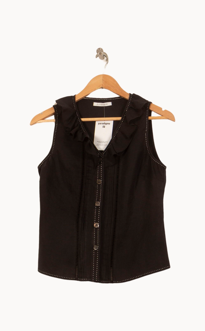 Top noir - Taille M/38 de la marque Rodier | PARAD38948 - Vendu par Paradigme - Image 2