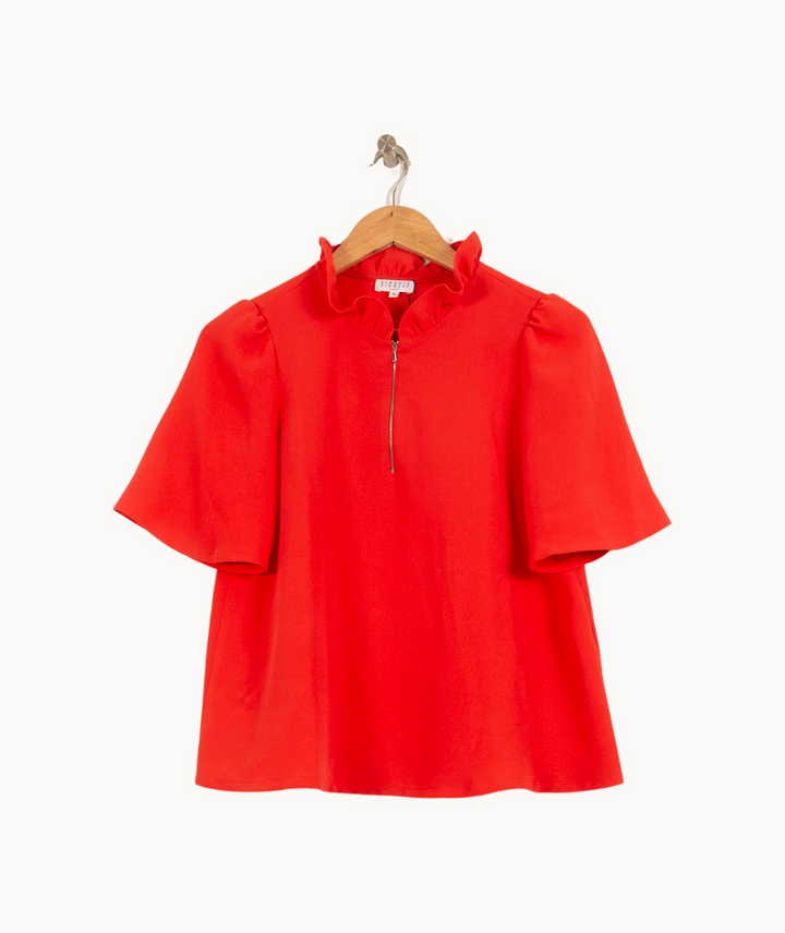 Blouse Rouge - Taille M/38 de la marque Claudie Pierlot | PARAD55322 - Vendu par Paradigme - Image 2
