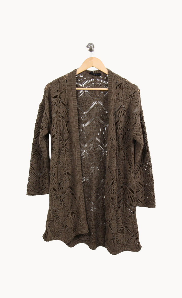 Cardigan Marron - Taille XS/34 de la marque The Kooples | PARAD62826 - Vendu par Paradigme - Image 2