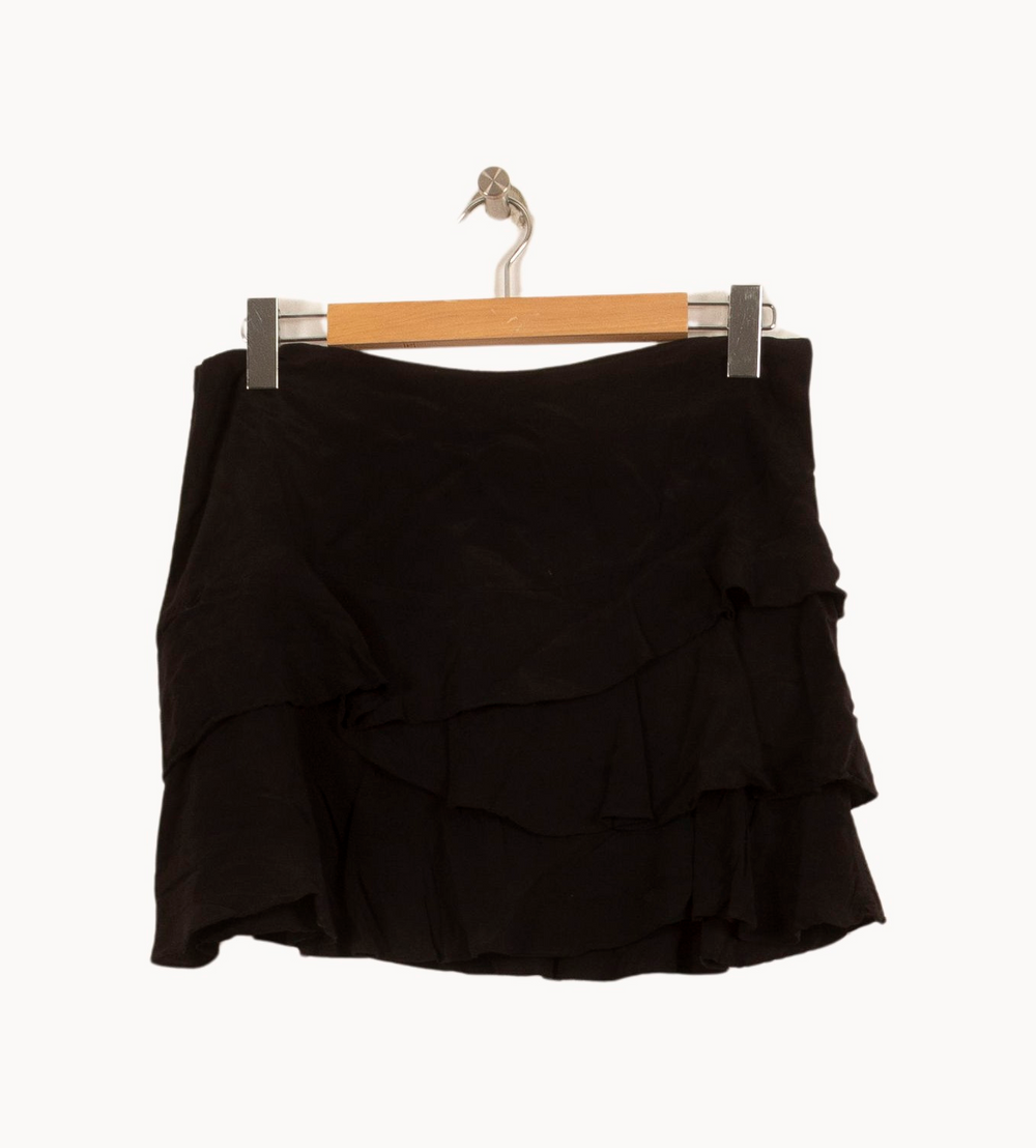 Jupe Volantée Noire - Taille XL/42 de la marque Caroll | PARAD44757 - Vendu par Paradigme - Image 2