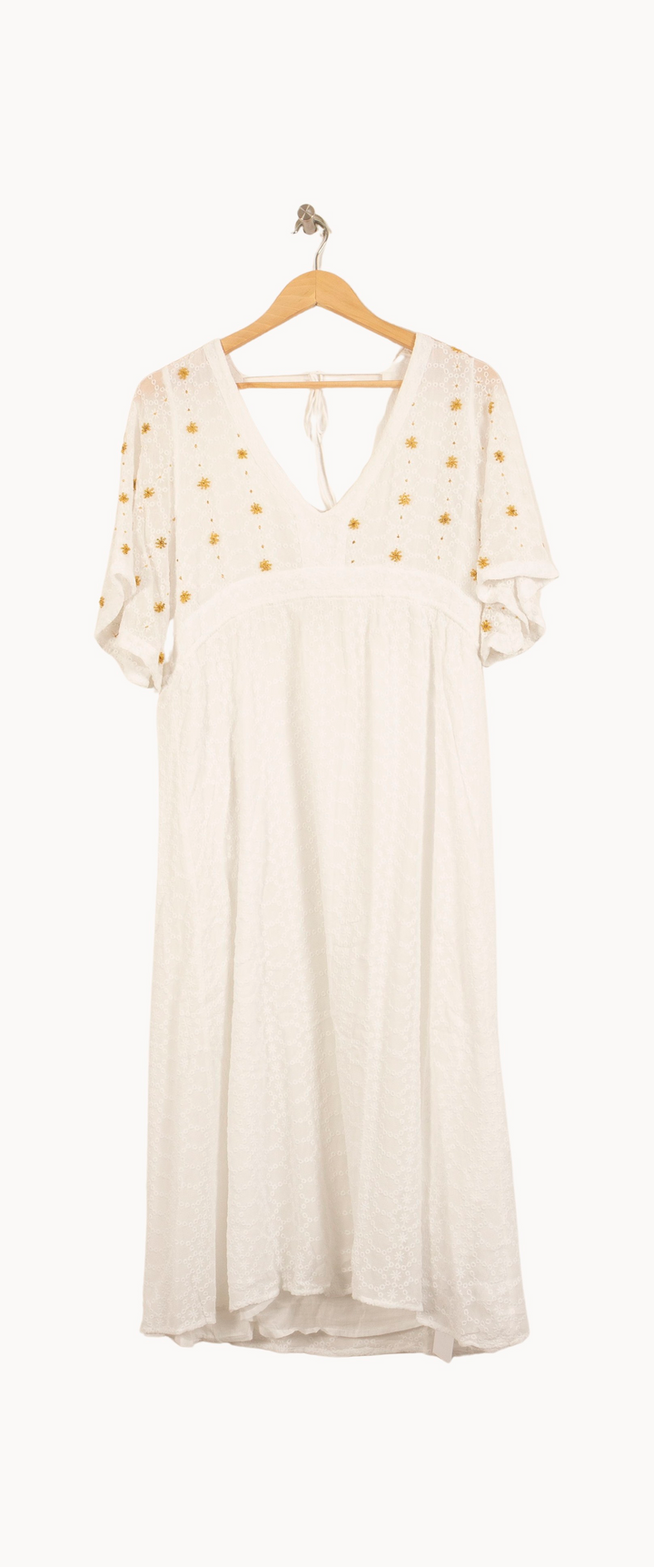 Robe Longue Blanche et Dorée - Taille T.U. de la marque Sundress | PARAD65012 - Vendu par Paradigme - Image 2